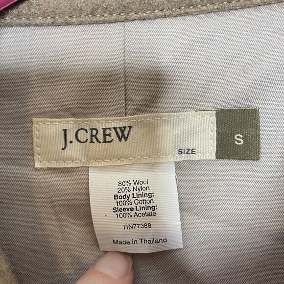J.Crew Melton Wool Jacket Classic Vintage Styling 1990s Cream Size Small Women's - Picture 2 of 7